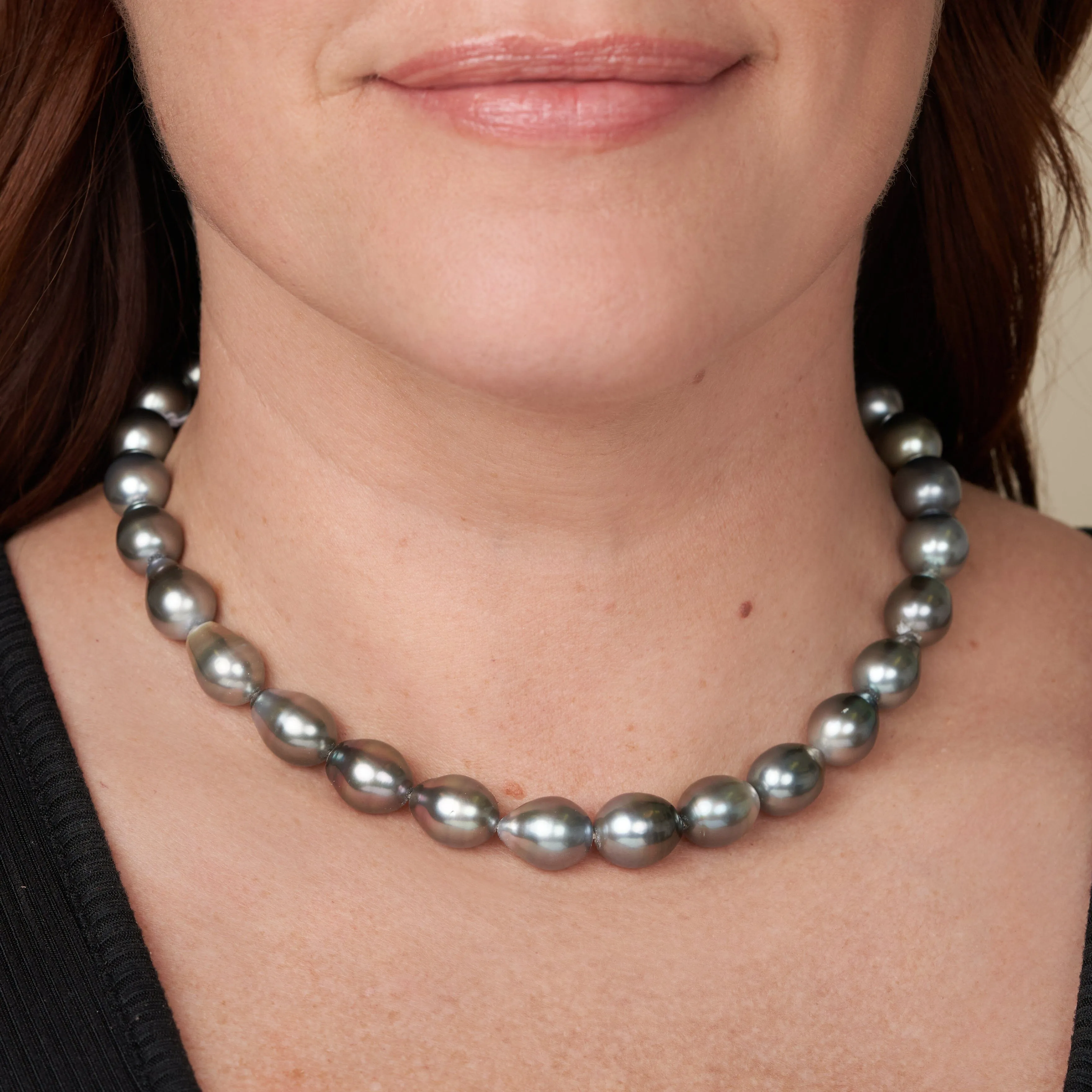 11.2-12.2 mm AAA Tahitian Drop Pearl Necklace