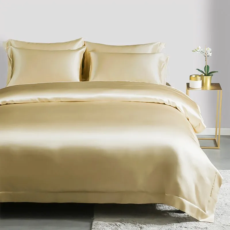 19 Momme 4PCS Duvet Cover Set( Flat Sheet) Silk Bedding Sets