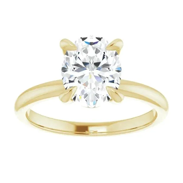 3.01 CT Oval Lab Grown Diamond Solitaire Engagement Ring