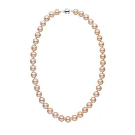 9.5-10.5 mm 18 inch AA  Pink to Peach Freshwater Pearl Necklace