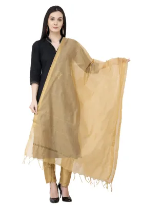 A R SILK Golden Color Fancy Silk Dupattas and Chunnis