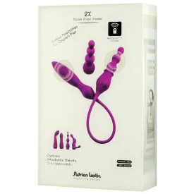 Adrien Lastic 2X Double Vibrator-Purple