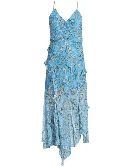 Aero Blue Paisley Avenel Midi Dress