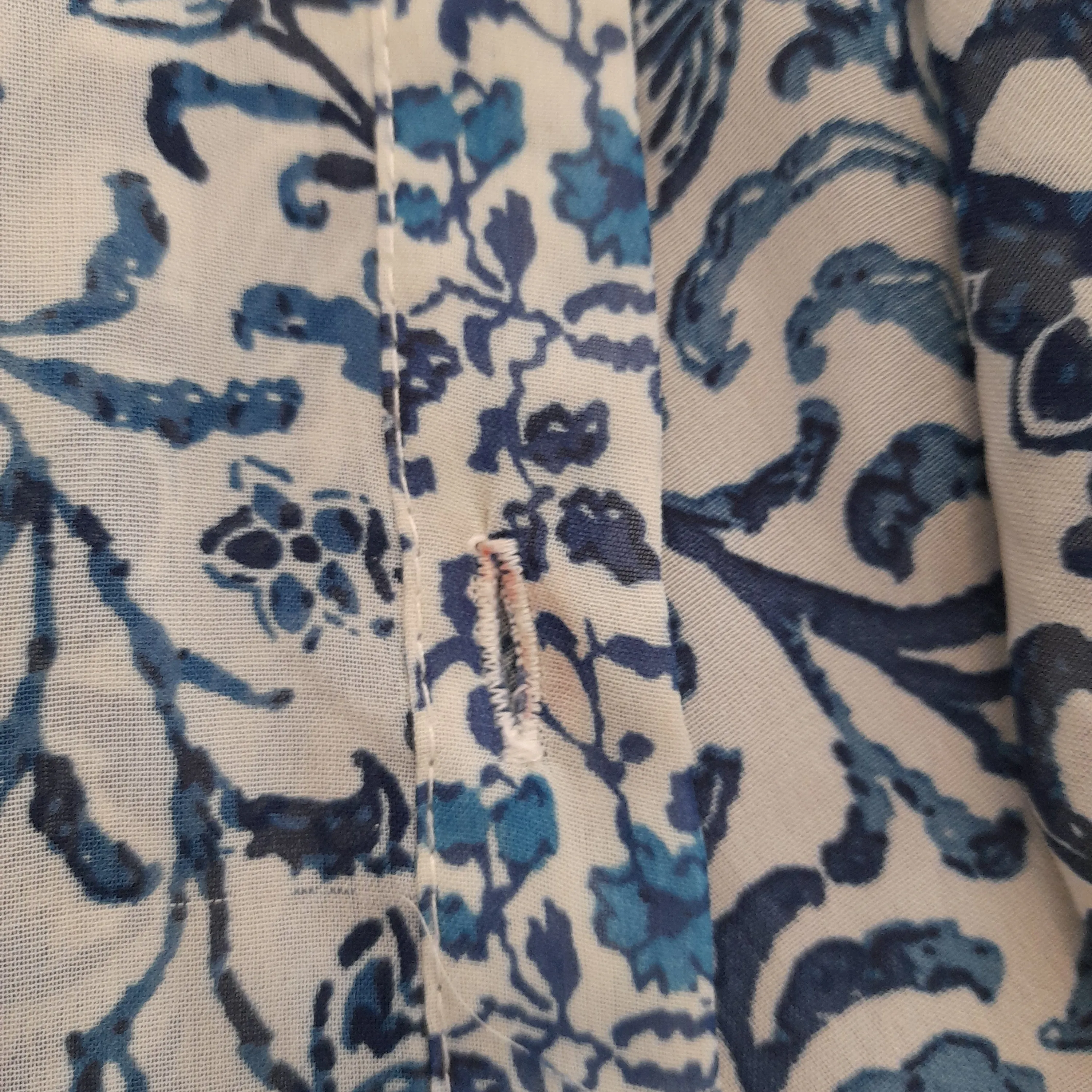 Atmosphere Blue Floral Printed Sheer Collared Shirt | Gently Used |