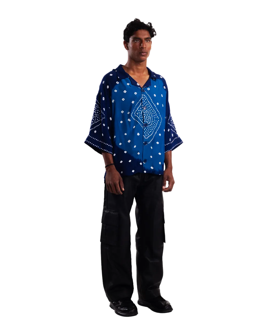 BANDHANI DYED SILK SHIRT