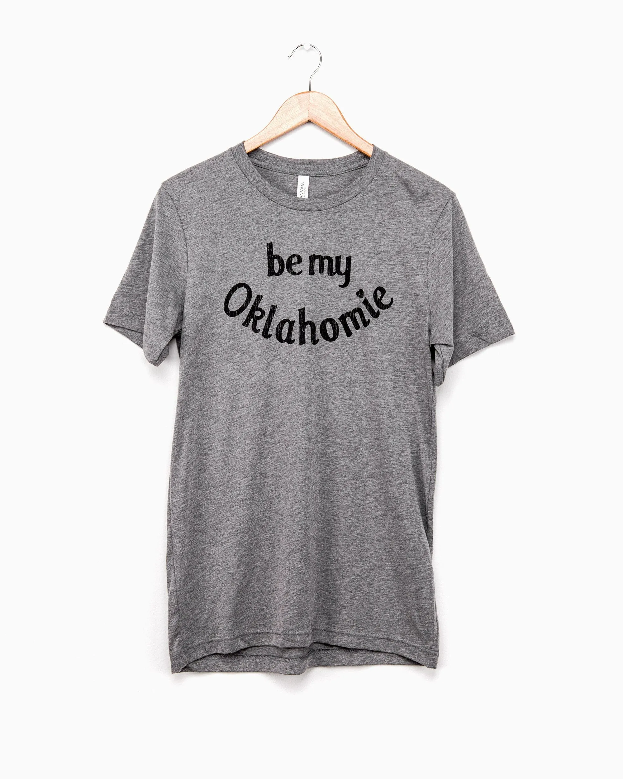 Be My Oklahomie Gray Tri-Blend Tee