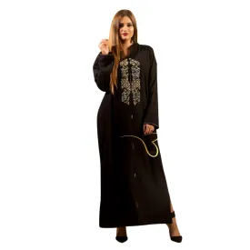 Black Djellaba with Pearls