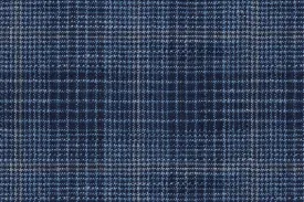 Blue Check 35% Wool 23% Bamboo 22% Silk 20% Linen (Ref-881509)