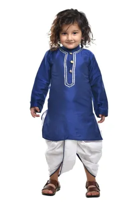 Blue Gota Kurta with Dhoti