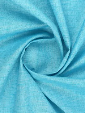 Cotton Blend Sky Blue Colour Kurtha Self Design Fabric Lampus