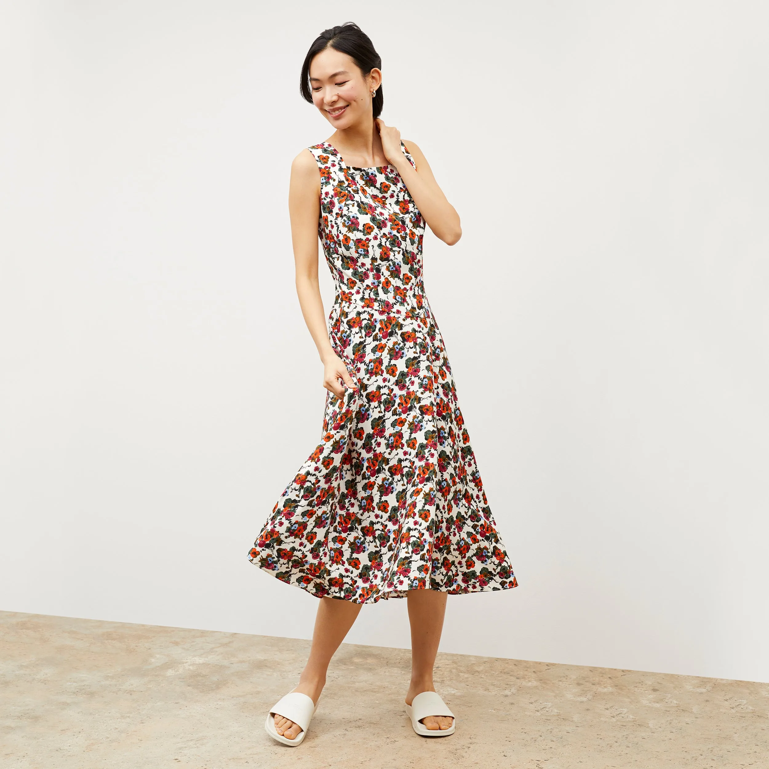 DiemMy Dress - Washable Silk :: Garden Print