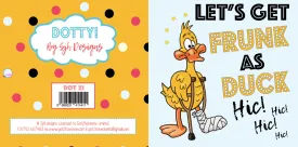 Dotty Card Range - Frunk as Duck Greetings Card