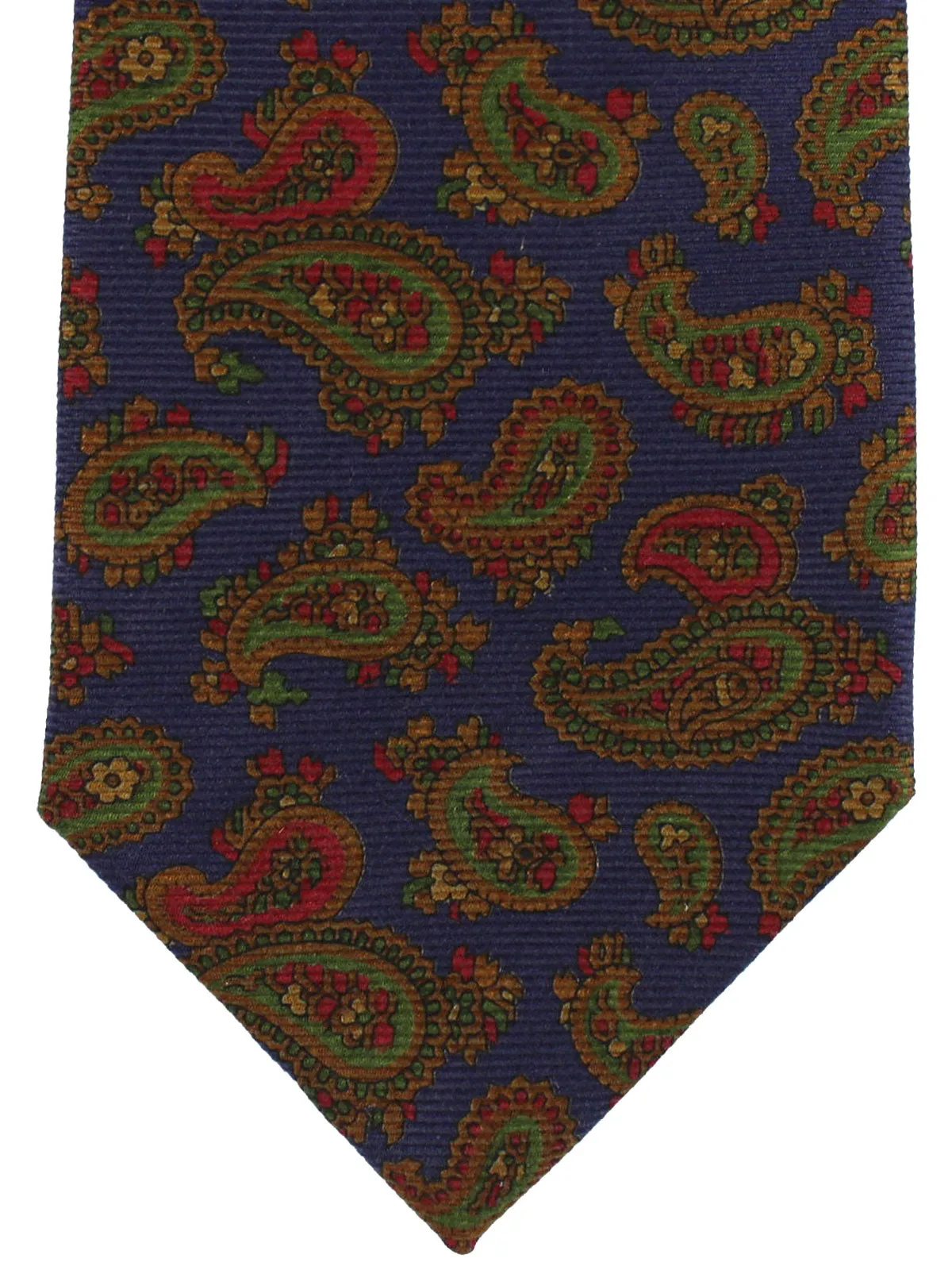 E. Marinella Silk Tie Purple Green Maroon Paisley