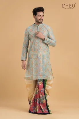 Exclusive Designer Kurta & Dhoti(Optional) Set