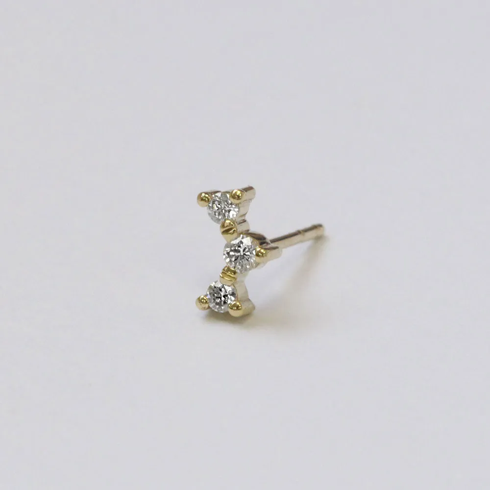 Frida White Diamond Earring