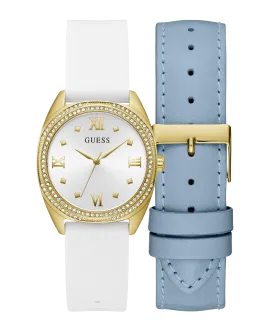 GUESS Ladies Gold Tone Analog Watch Box Set