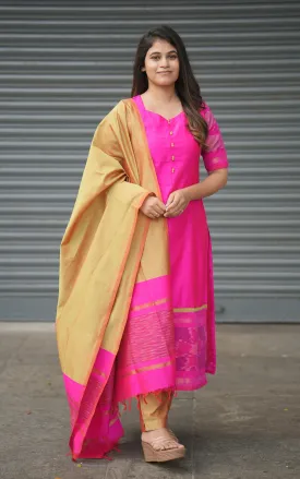 Indraja Pink (Kurti Pant Dupatta)