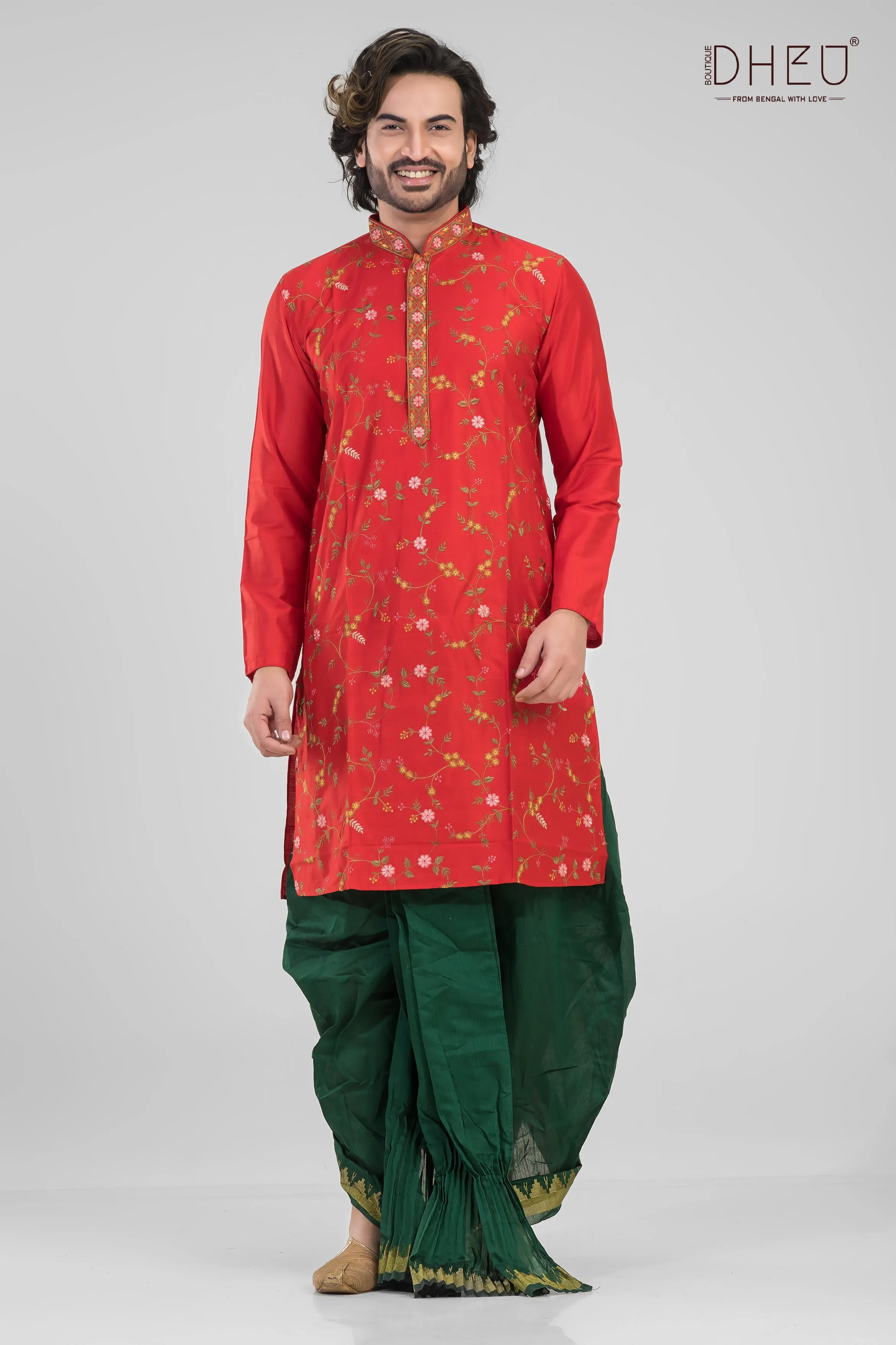 Just Married-Wedding Dhoti-Kurta set