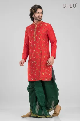 Just Married-Wedding Dhoti-Kurta set