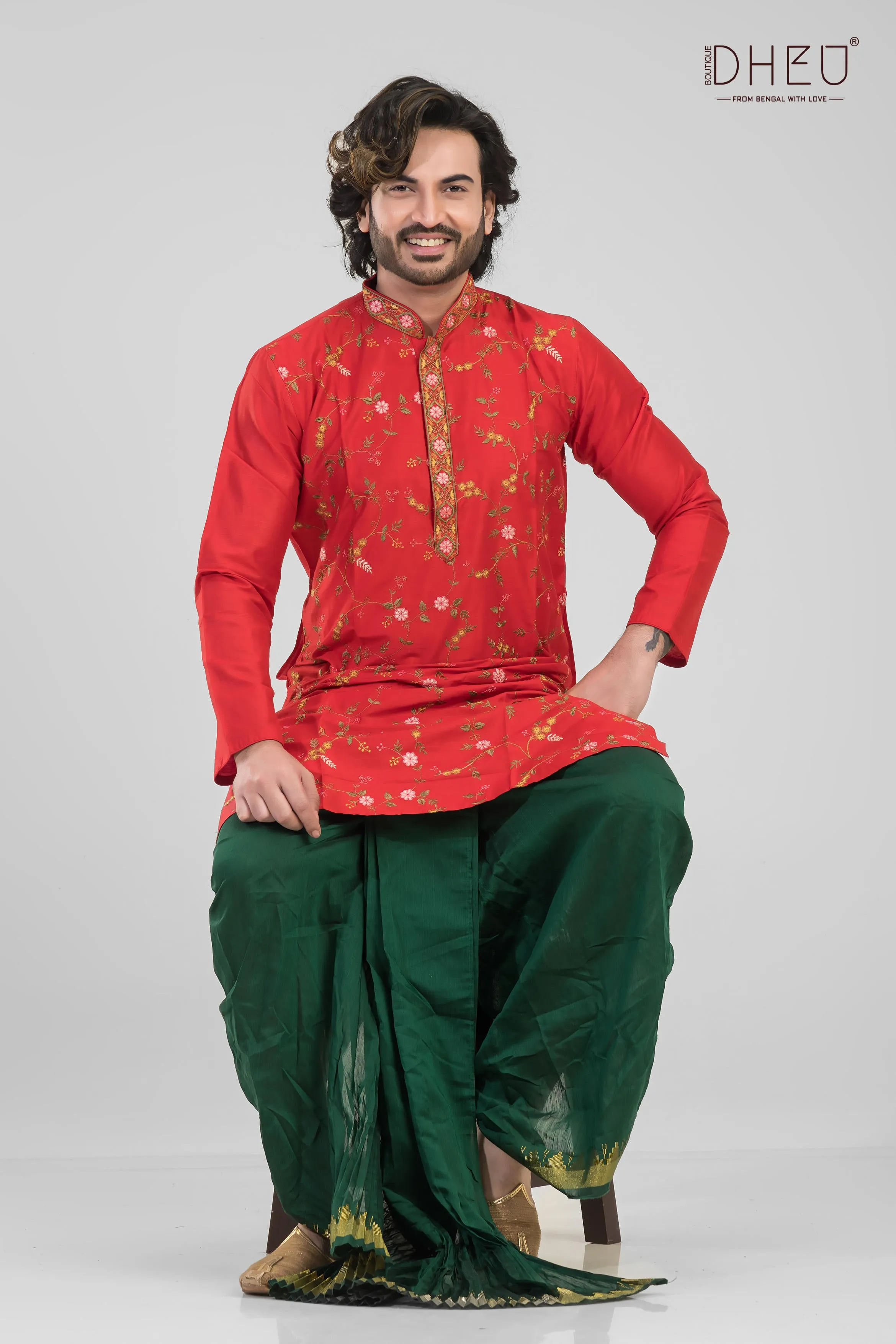 Just Married-Wedding Dhoti-Kurta set