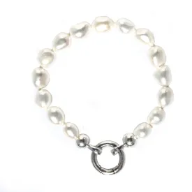 Keshi Pearl Bracelet White