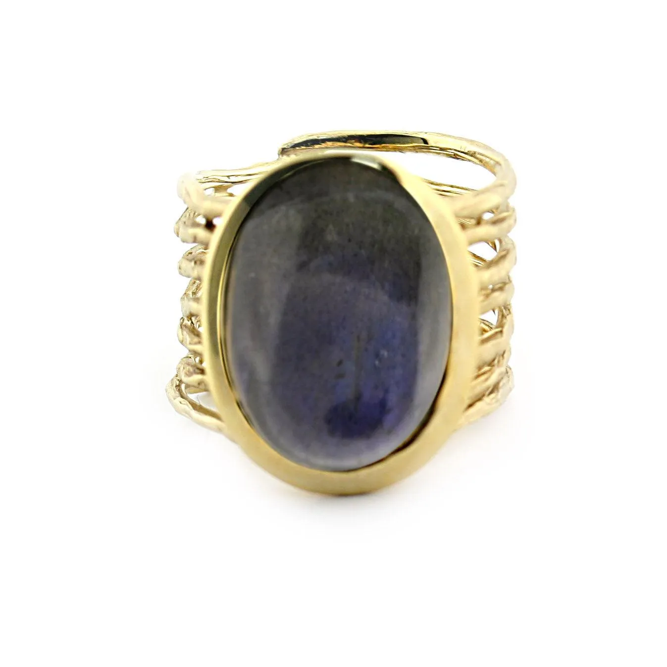 Labradorite Ring 14k Yellow Gold