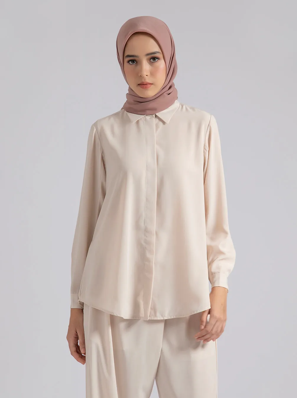 LEONA TOP PLAIN CREME