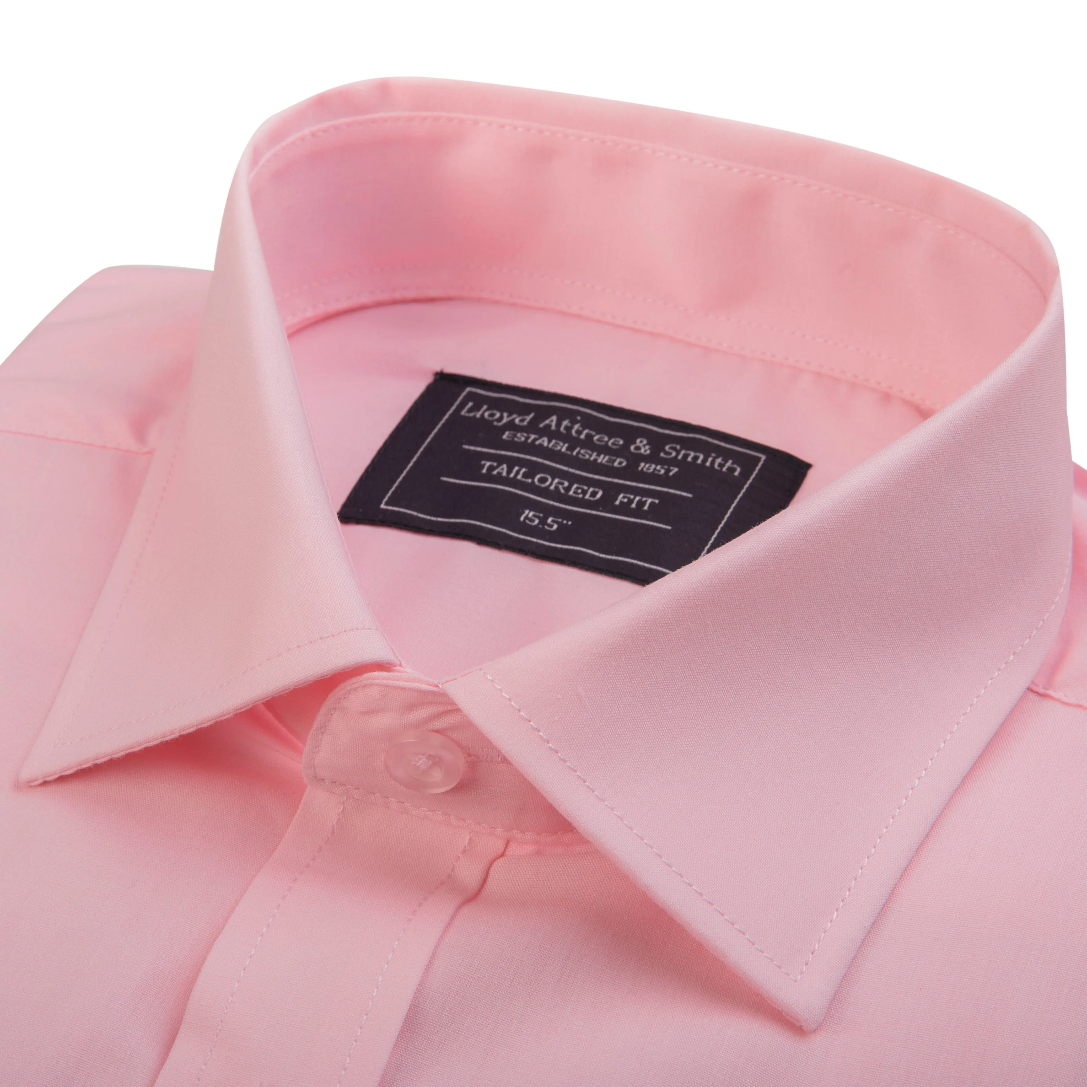 Men's Pink Short Sleeve Tailored Fit Cotton Shirt