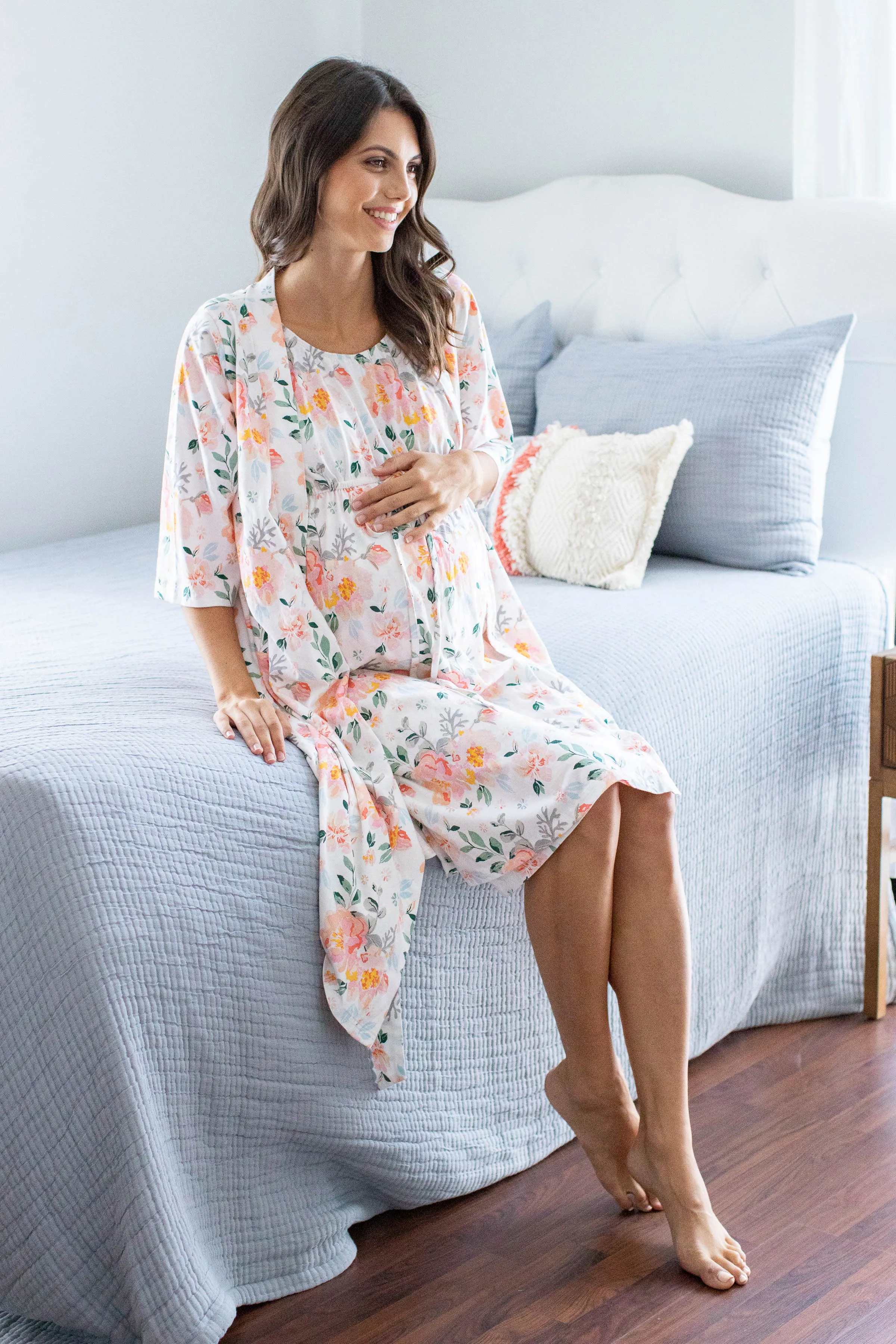 Mila Pregnancy/Postpartum Robe & Matching Labor Gown