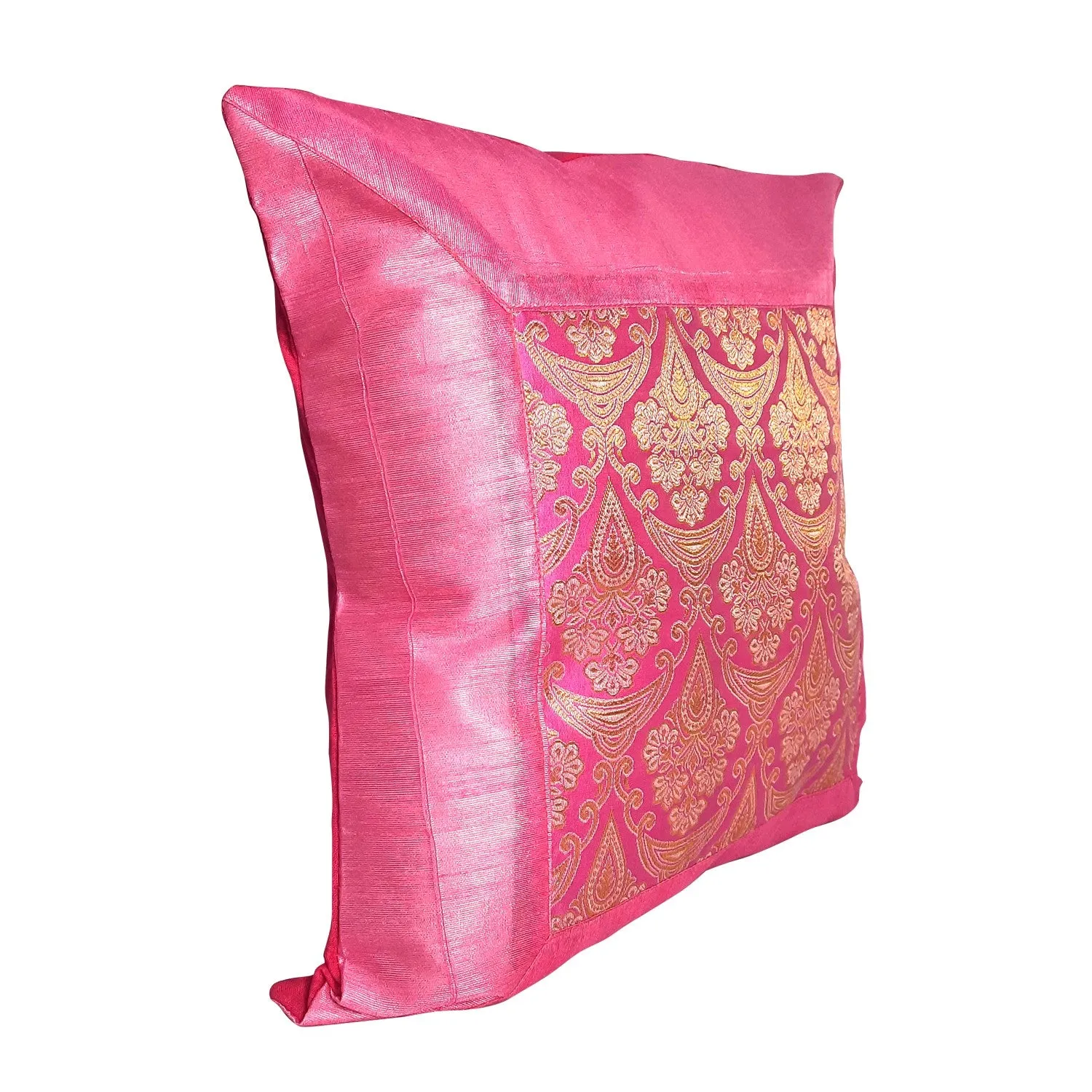 Necklace Brocade Cushion Cover (Assorted Colour & Design) 16 x 16 in
