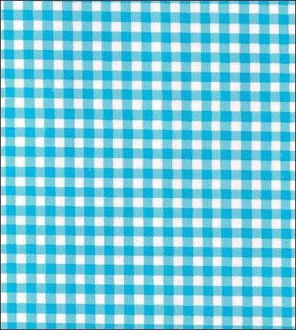 Odd Sized Gingham Light Blue Oilcloth Tablecloths