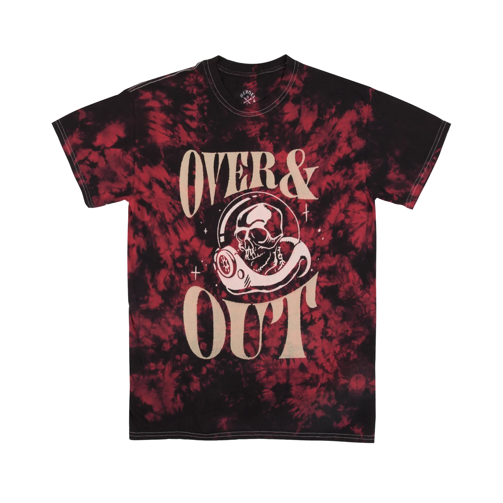 Over & Out Red Tie Dye Tee