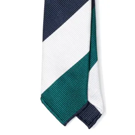 Silk Woven Repp Stripe Hand-rolled Tie