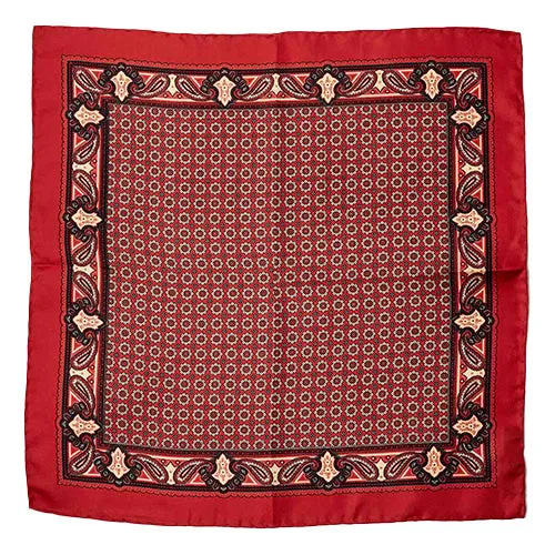 Sovereign Grade 100% Silk Crimson Pocket Square