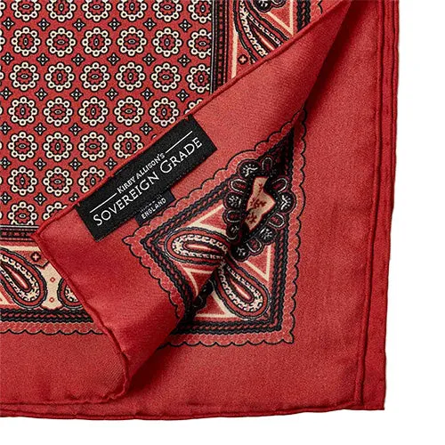 Sovereign Grade 100% Silk Crimson Pocket Square