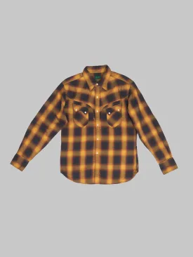 Stevenson Overall Co. Cody Plaid Twill Shirt Camel x Black