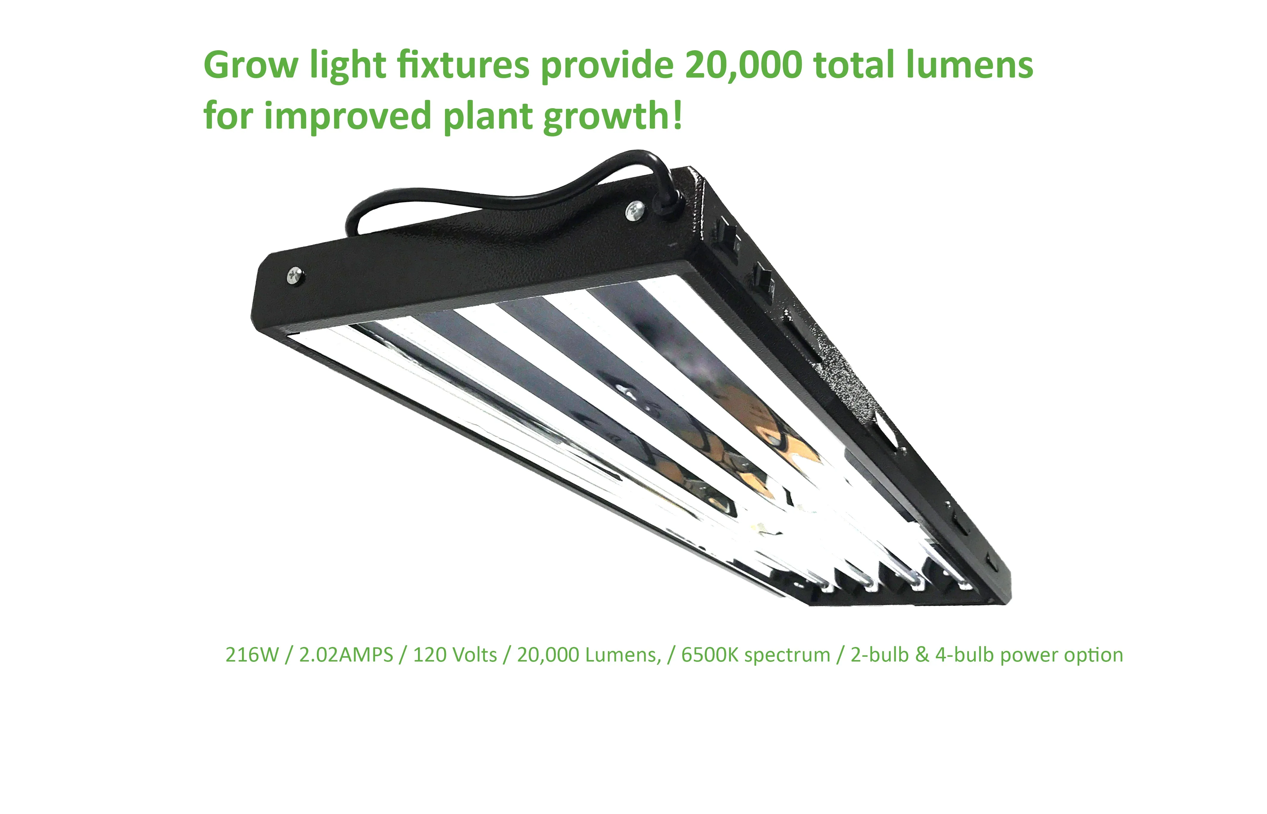 High-Output 4 ft. T5 Fluorescent Grow Light Fixture by ViaVolt - 1 Bulb Included