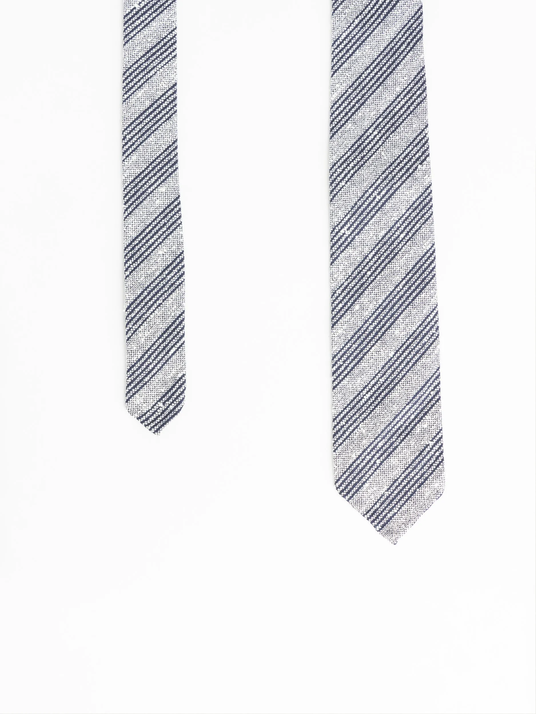 White/Blue Striped Tie