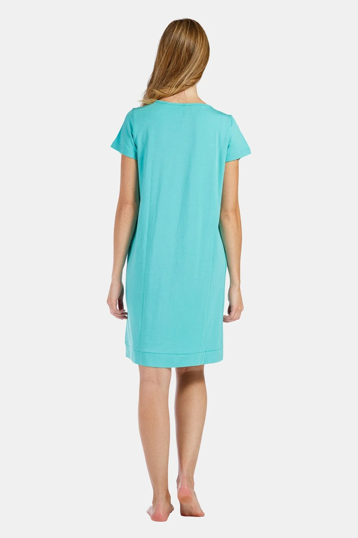 Women's Short Sleeve Jersey Nightgown - Relaxed Fit