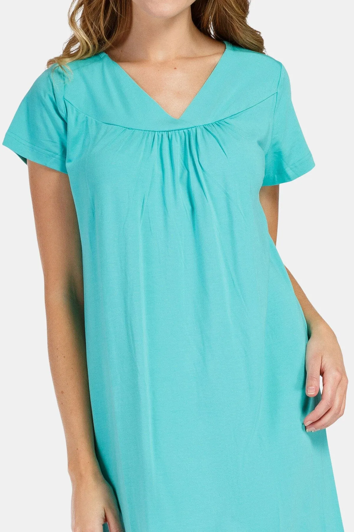 Women's Short Sleeve Jersey Nightgown - Relaxed Fit