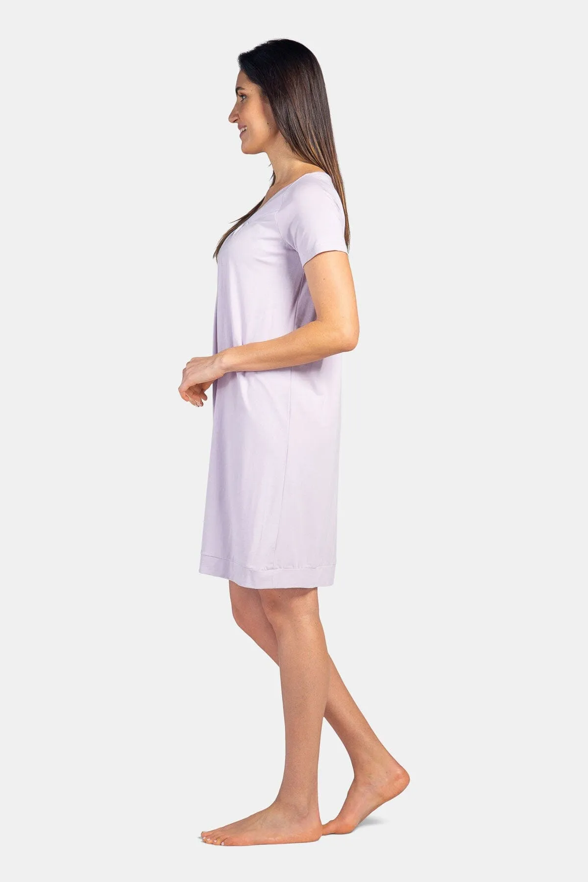 Women's Short Sleeve Jersey Nightgown - Relaxed Fit